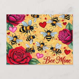 Bee Mine Golden Honey Love Feestdagenkaart