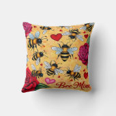 Bee Mine Golden Honey Love Kussen (Achterkant)