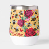 Bee Mine Golden Honey Love Stemless Wine Tumbler (Rechts)