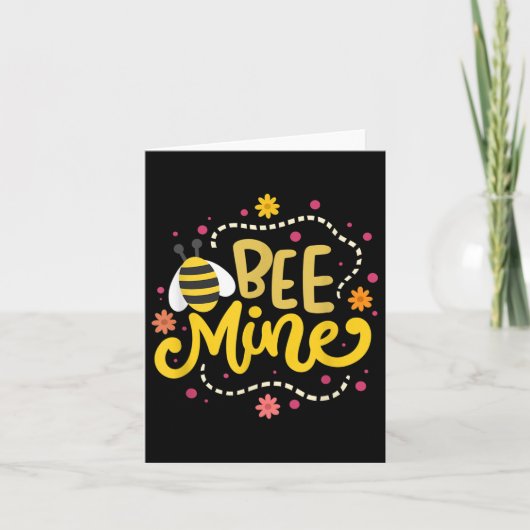 Bee Mine - Happy Valentines Day Quotes Kaart (Voorkant)