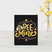 Bee Mine - Happy Valentines Day Quotes Kaart (Gele Bloem)