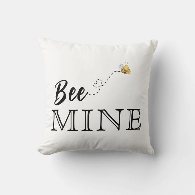 Bee Mine Heart Sierkussen (Voorkant)