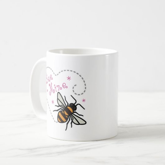 Bee Mine Heart Valentijnsdag Koffiemok (Voorkant links)