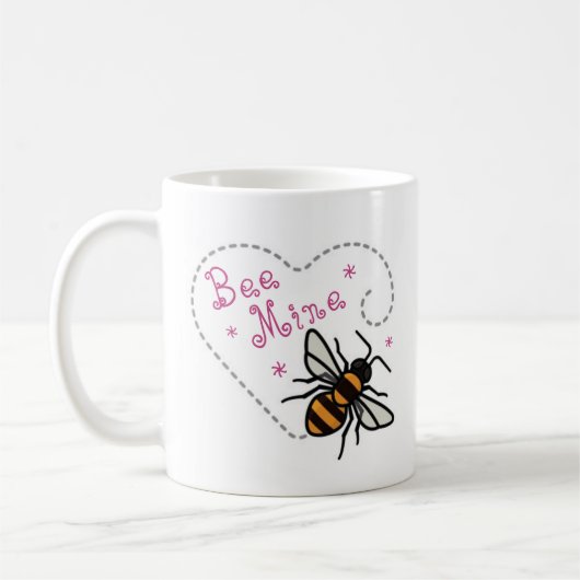 Bee Mine Heart Valentijnsdag Koffiemok (Links)