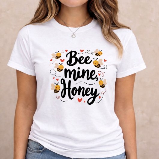 Bee Mine Honey Cute Valentine Gift Tri-Blend Shirt