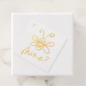 Bee Mine Illustration Valentijnsdag Bedankjes Labels (Met doos)