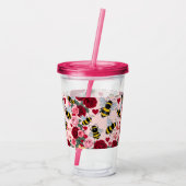 Bee Mine Love Buzz Design Acryl Drinkbeker (Achterkant)