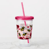 Bee Mine Love Buzz Design Acryl Drinkbeker (Links)