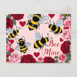 Bee Mine Love Buzz Design Feestdagenkaart