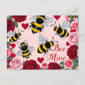 Bee Mine Love Buzz Design Feestdagenkaart (Voorkant)