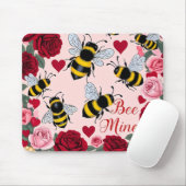 Bee Mine Love Buzz Design Muismat (Met muis)