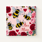 Bee Mine Love Buzz Design Spiral Notitieboek (Achterkant)