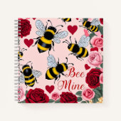Bee Mine Love Buzz Design Spiral Notitieboek (Voorkant)