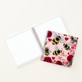 Bee Mine Love Buzz Design Spiral Notitieboek (Binnen)