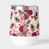 Bee Mine Love Buzz Design Stemless Wine Tumbler (Rechts)