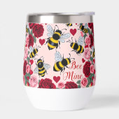 Bee Mine Love Buzz Design Stemless Wine Tumbler (Links)