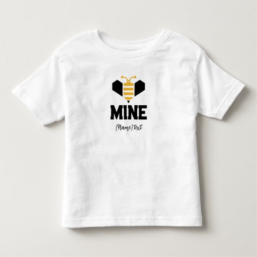 Bee Mine Minimalist Romantic Gift Kinder Shirts (Voorkant)