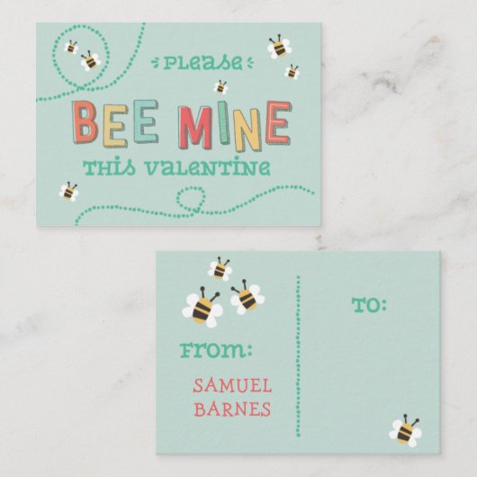 BEE MINE NOTITIEKAARTJE (Voorkant / Achterkant)