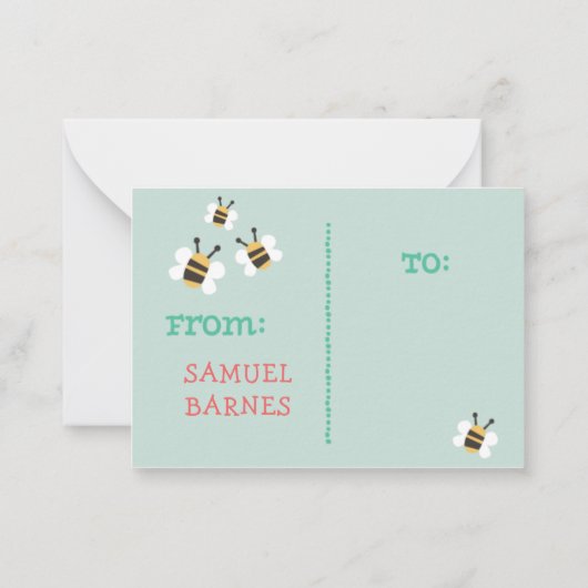 BEE MINE NOTITIEKAARTJE (Achterkant)