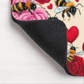 Bee Mine Romantisch Bloemen Ontwerp Muismat (Hoek)
