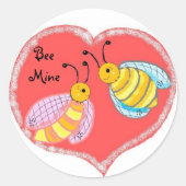 Bee Mine Ronde Sticker (Voorkant)