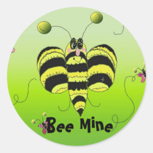 Bee Mine Ronde Sticker