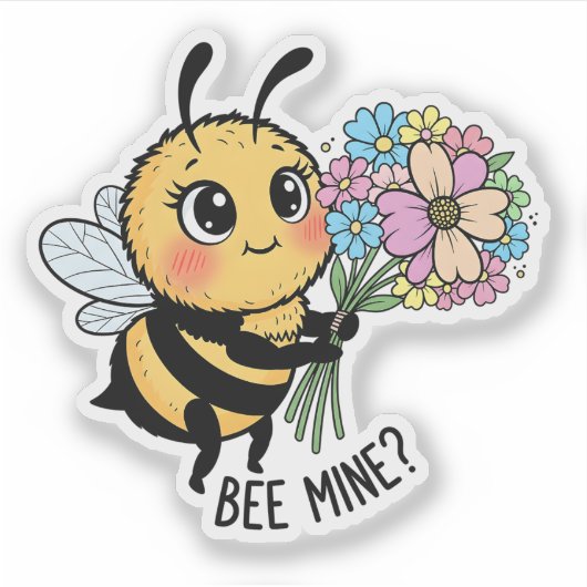 Bee Mine? Sticker (Voorkant)
