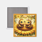 BEE Mine Sunflower Magneet (Voorkant / Achterkant)