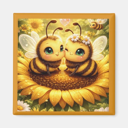 BEE Mine Sunflower Magneet (Voorkant)