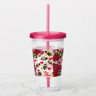 Bee Mine Sweet Honeycomb Blooms Acryl Drinkbeker