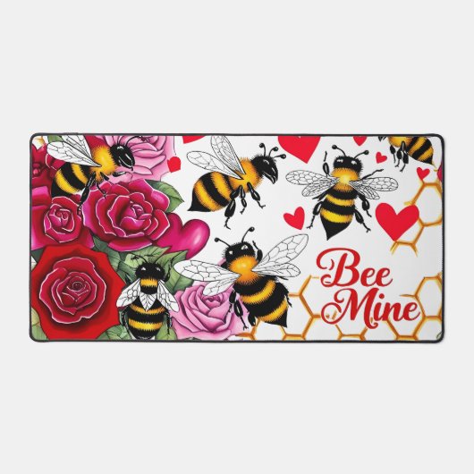 Bee Mine Sweet Honeycomb Blooms Bureaumat (Voorkant)