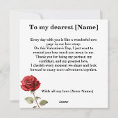 Bee Mine Sweet Honeycomb Blooms Flat Holiday Kaart (Achterkant)