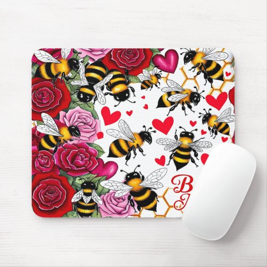 Bee Mine Sweet Honeycomb Blooms Muismat (Met muis)