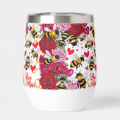 Bee Mine Sweet Honeycomb Stemless Wine Tumbler (Achterkant)