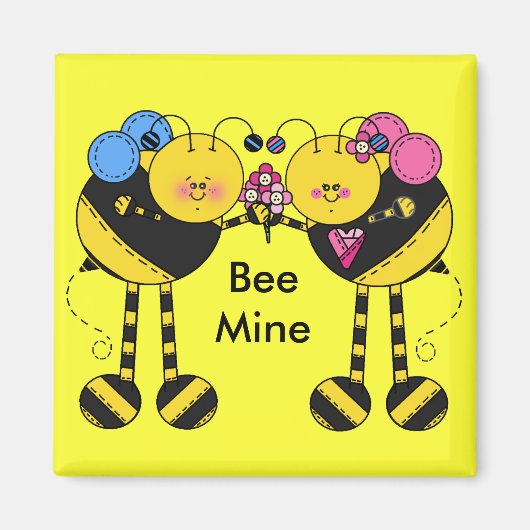 Bee Mine Valentijn Magneten (Voorkant)