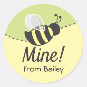Bee Mine Valentijnsdag Favor Label Ronde Sticker