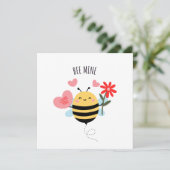 Bee Mine Valentine Flat Card Feestdagenkaart (Staand voorkant)