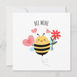 Bee Mine Valentine Flat Card Feestdagenkaart