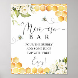 Bee Mom Osa Bar Teken Poster