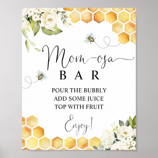 Bee Mom Osa Bar Teken Poster (Voorkant)