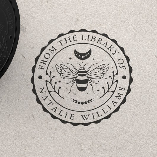 Bee Moon Floral uit de bibliotheek van Rubberstempel