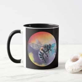 Bee mug. Beautiful colourful bumblebee  Mok