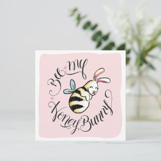 Bee My Honey Bunny Valentijn kaart