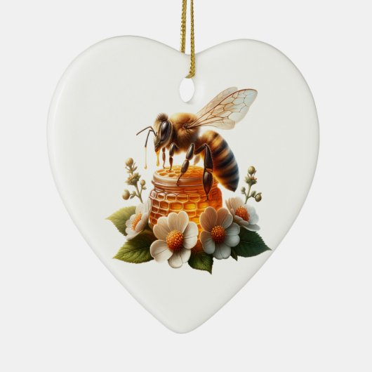 Bee My Honey | Lief romantisch cadeau Keramisch Ornament (Rechts)