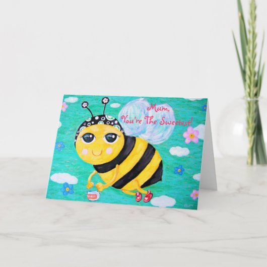 Bee My Honey Moederdag Kaart (Voorkant)