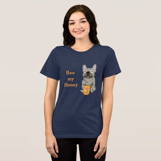 Bee my honey Tri-Blend shirt (Voorkant volledig)