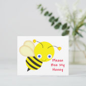 Bee My Honey Valentijn Feestdagenkaart (Staand voorkant)