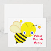 Bee My Honey Valentijn Feestdagenkaart (Voorkant / Achterkant)