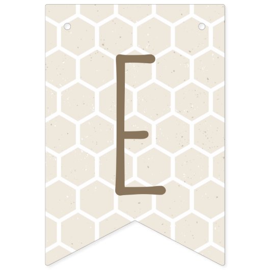 Bee My Valentijn Bunting Banner Flags - Beige (Derde vlag)