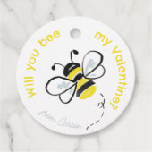 Bee My Valentijn Illustrated Classroom Valentijn Bedankjes Labels (Voorkant)